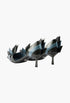 Anthracite/Astral - Two-tone patent leather D'Orsay pumps - GLAM MODA